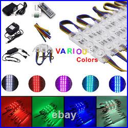 10-1000ft 12V Injection 5050 7 Colors 3 LEDs Module Light Store Billboard Sign