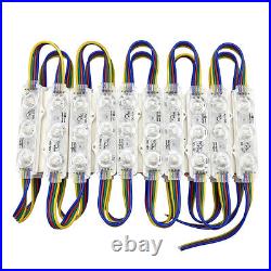 10-1000ft 12V Injection 5050 7 Colors 3 LEDs Module Light Store Billboard Sign