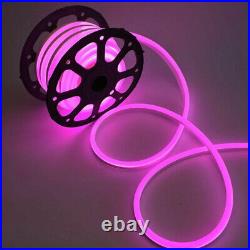 100' LED Neon Rope Light Tube Xmas Holiday Wedding Party Store Sign Decor Pink