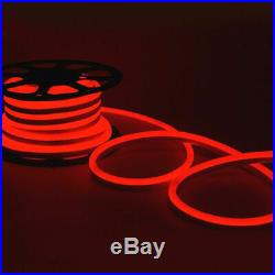 100' LED Neon Rope Light Waterproof Xmas Party Commercial Store Sign Decor Red