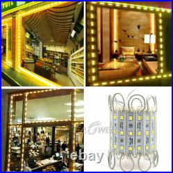 10ft500ft 5050 3 LED Injection Module Lights Store Window Sign Lamp Warm White