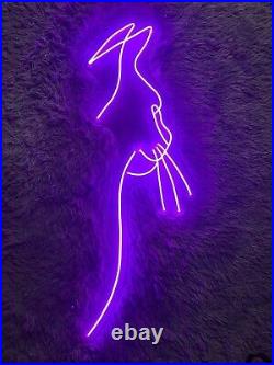 10x18 Lazy Cat Purple Flex LED Neon Sign Light Lamp Party Gift Store Bar Décor