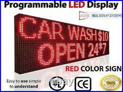 12 X 88 Red Color Shop Store Scrolling Led Sign Board Message Display