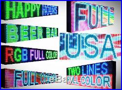 15 x 63 LED Shop Store Full color Sign p10, programmable Scroll TEXT Message