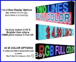 15 x 63 LED Shop Store Full color Sign p10, programmable Scroll TEXT Message