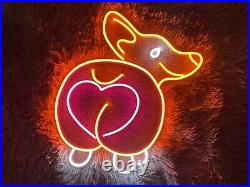 15x18 Corgi Dog Pet Flex LED Neon Sign Light Lamp Party Gift Store Shop Décor