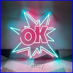 17.71X16.92 OK Music Pub Shop Store Signage Custom Neon Signs Bar Decoration