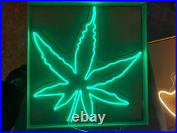 18x17 Marijuana Leaf Weed Flex LED Neon Sign Light Party Shop Store Bar Décor