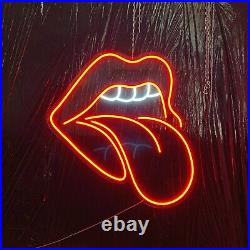 18x17 Sexy Biting Lips Flex LED Neon Sign Light Party Gift Store Bar Décor