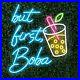 18x18 But First Boba Drink Flex LED Neon Sign Light Party Gift Store Bar Décor
