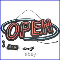 1x Large LED Neon Open Sign Light for Restaurant Bar Club Shop Store Business