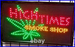 2 pcs High Times Smoke Shop Sign, Business Sign, Store Sign, Window Sign