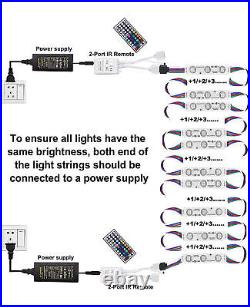 20pcs RGB SMD 5050 3 LED Module Light Window Sign Lamp Store Front Lights IP65