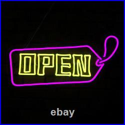 20x12 LED Neon Open Sign Light for Store with ON & Off Switch Acrylic Background