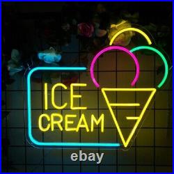 20x17 Ice Cream Flex LED Neon Sign Light Party Gift Wall Acrylic Store Décor