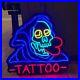 20x19 Tattoo Skull Heart Flex LED Neon Sign Light Lamp Shop Store Window Décor