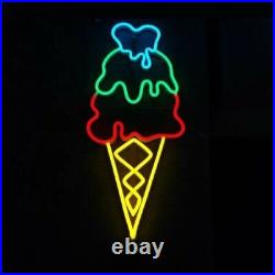 20x9.5 Ice Cream Flex LED Neon Sign Light Party Gift Shop Store Visual Décor