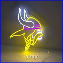 22x18 Minnesota Vikings Flex LED Neon Sign Light Lamp Party Gift Store Décor