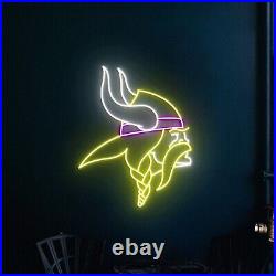22x18 Minnesota Vikings Flex LED Neon Sign Light Lamp Party Gift Store Décor