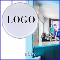 24 LED Double Sided Round Light Box Outdoor Stores Advertising Sign Waterproof
