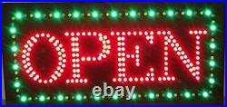 24X12 Outdoor Open Sign Waterproof Super Bright LED Sign Store Sign Busines