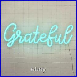 24x8.7 Grateful Flex LED Neon Sign Light Lamp Party Gift Bar Shop Store Décor