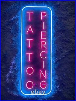 26x14 Tattoo Piercing Flex LED Neon Sign Light Lamp Party Gift Store Décor