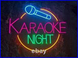 26x26 Karaoke Night Flex LED Neon Sign Light Lamp Party Gift Store Bar Décor