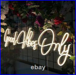 27 Good Vibes Only Neon Large LED Custom Signs Wall Art Store Beer Decoration