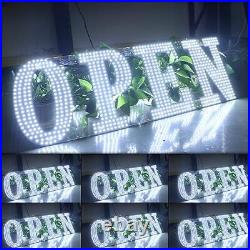 30x10 Large LED Open Signs for Business Super Bright Unique 30x10 inch White