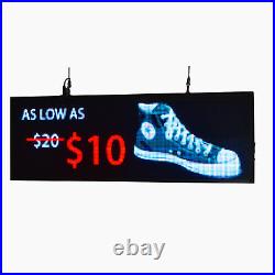 39x14 programmable LED Sign Store Window Display Images USB Drive Wifi Upload