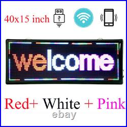 40 x15 LED Sign Programmable Scrolling Message Display Screen Board Bar, Store