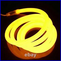 50ft 360° Round Yellow LED Neon Rope Lights Tubes for Store Building Signs Decor