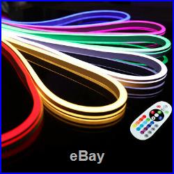 65ft DC12V RGB LED Neon Rope Light Strip Flex Tube Store AD Boat Bar Sign Decor