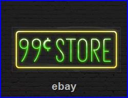 99 c Store Neon Sign for Retail Displays LED Flex Neon 24W x 10H x 1D