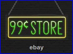 99 c Store Neon Sign for Retail Displays LED Flex Neon 24W x 10H x 1D