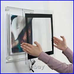 AcryLED LED Sign Holder Black Edge Lit Acrylic Picture Frame Office Store