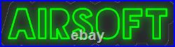 Airsoft Green 24x6 inches Neon LED Sign Decor Wall Lights Brighten Up Store