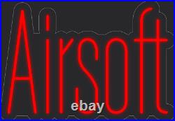 Airsoft Red 24x17 inches Neon LED Sign Decor Wall Lights Brighten Up Store