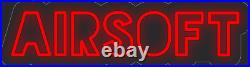 Airsoft Red 24x6 inches Neon LED Sign Decor Wall Lights Brighten Up Store