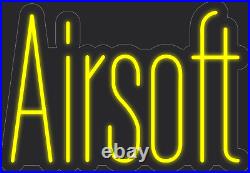Airsoft Yellow 24x17 inches Neon LED Sign Decor Wall Lights Brighten Up Store