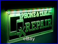Animated Cell Phone LED Sign Repair Tablet Neon Light Mobile Unlock Store Sign