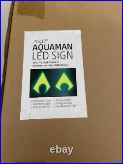 Aquaman LED Logo Light DC Comics Retail Store Exclusive 19.6x17.4 Sign