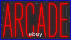 Arcade Red 24x14 inches Neon LED Sign Decor Wall Lights Brighten Up Store
