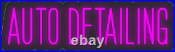 Auto Detailing Hot Pink 24x7 inches Neon LED Sign Decor Wall Lights Bright Store