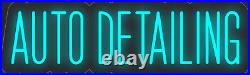 Auto Detailing Sky Blue 24x7 inches Neon LED Sign Decor Wall Lights Bright Store