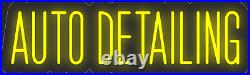 Auto Detailing Yellow 24x7 inches Neon LED Sign Decor Wall Lights Bright Store
