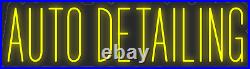 Auto Detailing Yellow 36x10 inches Neon LED Sign Decor Wall Lights Bright Store