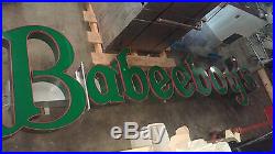 BABEEBOY'S led neon store front sign can letters 12 feet long would break up