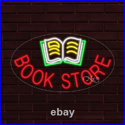 BRAND NEW BOOK STORE withLOGO OVAL 30x17x1 INCH LED FLEX INDOOR SIGN 34498